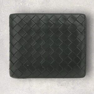 Bottega Veneta - Black Intrecciato Bifold Wallet